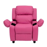 HomCom Kids PU Leather Sofa Recliner Chair - Rose(m-4)