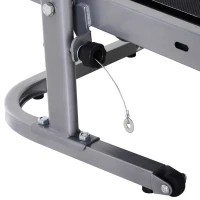 Soozier 2-in-1 Foldable Treadmill Walking Pad Manual Treadmill Machine Sit Up Bench with LCD Screen Home Exercise Fitness(m-15)