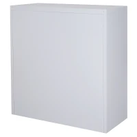 HomCom 36" Counter Height Metal Locking Storage Cabinet with 2 Adjustable Shelves - Grey(m-9)