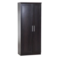 HOMCOM 72" Wood Free Standing Kitchen Pantry Organizer Storage Cabinet - Espresso(m-1)