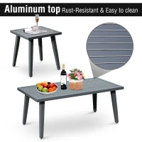 Outsunny 5 Piece Outdoor Patio Rattan Wicker Loveseat Conversation Set(m-4)