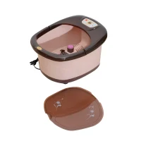 Soozier 9 Liter Bubbling Heated Manual Dual Foot Massager Bath With Timer(m-2)