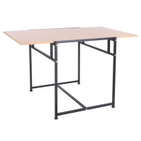 HomCom 47" Versatile Wood Top Drop Leaf Office Computer Desk Folding Side Table - Black(m-1)
