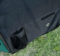 Pawhut 46" Deluxe Soft Sided Folding Pet Playpen Crate - Green / Black(m-9)