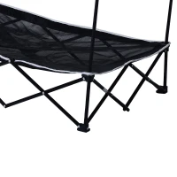 PawHut 40" Cooling Pet Mesh Elevated Dog Cot Bed With Shade Canopy(m-6)