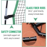 Soozier 2 in 1 Soccer Rebounder Net Portable Football Trainer Passing and Solo Skills(m-5)