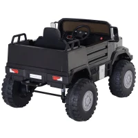 Aosom 12V Mercedes-Benz Zetros Kids Ride On Car Off Road Truck with Remote Control - Black(m-7)