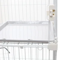 PawHut 48" Steel Wire Vertical Cat Pet Cage - White(m-7)