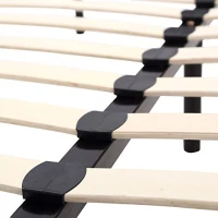 HomCom Full Size Torsion Arched Wood Slat Steel Platform Bed Mattress Frame - Black(m-6)