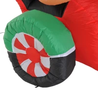 HomCom 6' Christmas Inflatable Santa Claus Reindeer Riding Motorcycle LED Lighted Yard Decoration(m-9)