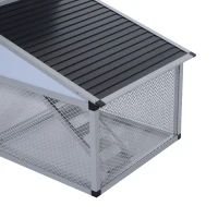 Pawhut 100” Plastic Backyard Chicken Coop Kit with Nesting Box and Outdoor Run(m-8)