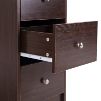 HomCom 47” Wooden Home Office Computer Desk With Shelves 3 Drawers - Espresso Brown(m-6)