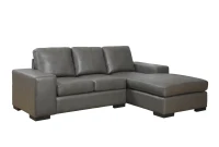 SOFA LOUNGER - CHARCOAL GREY BONDED LEATHERMON-I-8200GY(m-1)