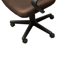 HomCom Adjustable Mesh Mid Back Computer Desk Office Task Chair - Brown(m-6)