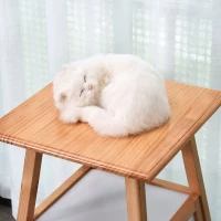 PawHut 24” Modern Wood Cat House and Side Table with Storage Shelf(m-7)