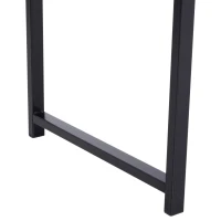 HomCom 20" Wood Metal Modern Computer Desk with Slide Out Drawers - Natural Wood / Black(m-11)