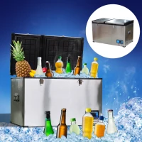HomCom 12V/24V Portable Car Freezer Refrigerator Mini Fridge Cooler - 100 Liter(m-11)