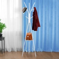 HOMCOM 71" Metal Freestanding Modern Tree Branch Coat Rack - White(m-4)