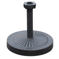 Outsunny 17.5" Decorative Round 42 lb Cement Weighted Sun Shade Poolside Patio Umbrella Stand(m-3)