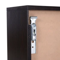 HomCom Wooden Contemporary Corner Writing Table Fold Out Convertible Wall Mount Desk - Espresso Brown(m-12)