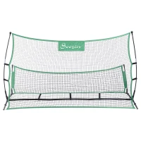 Soozier 2 in 1 Soccer Rebounder Net Portable Football Trainer Passing and Solo Skills(m-7)