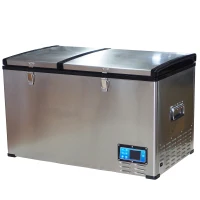 HomCom 12V/24V Portable Car Freezer Refrigerator Mini Fridge Cooler - 100 Liter(m-1)