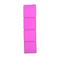 HomCom Customizable 12-Cube Plastic Storage Organizer - Pink(m-4)