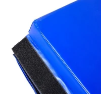 Soozier 10' L x 4' W x 2" H PU Leather Folding Gymnastics / Martial Arts Tumbling Mat - Blue(m-8)