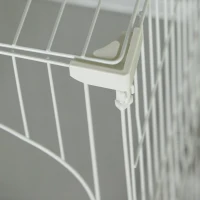 PawHut 48" Steel Wire Vertical Cat Pet Cage - White(m-5)
