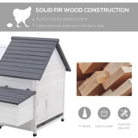 PawHut 48" Wood Outdoor Chicken Coop House with Nesting Box(m-6)