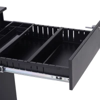 Vinsetto 24" Metal 3 Drawer Locking Under Desk Filing Cabinet On Wheels - Black(m-11)
