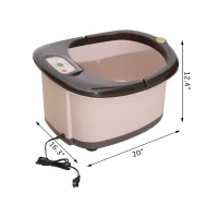 Soozier 9 Liter Bubbling Heated Manual Dual Foot Massager Bath With Timer(m-3)