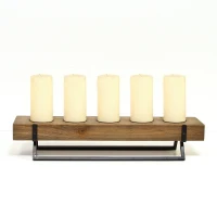 Stratton Rustic 5 Candle Holder Centerpiece(m-1)