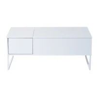 HomCom 43" Modern Lift Top Coffee Table with Hidden Storage - Matte White(m-5)
