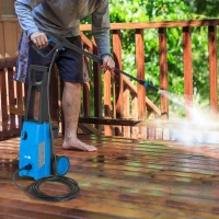 HomCom 1650 PSI 1.4 GPM Electric Pressure Washer w/ Detergent Bottle(m-2)