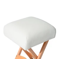 HomCom 22" Portable Massage Stool and Pillow Set - Cream(m-6)