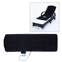 Soozier 66” Personal Heated Vibrating Flexible Full Body Massage Mat - Black(m-2)
