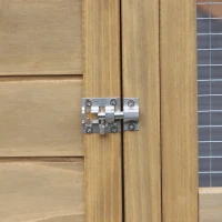 PawHut Outdoor Wooden Chicken Coop Hen House with Nesting Box and Run(m-13)