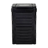 Outsunny 300L Organic Waste Compost Bin - Black(m-5)
