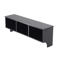 HomCom 48" Modern Floating Combination Storage Shelf Cubby Coat Rack - Dark Brown(m-5)