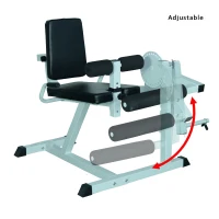 Soozier Adjustable Lower Body Leg Curl Fitness Machine - White / Black(m-6)