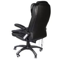 HomCom Home Office Chair PU Leather High-Back Executive Ergonomic Heated Vibrating Massage Chair - Black(m-6)