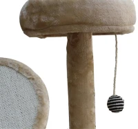 Pawhut 60" Cream Cat Tree Condo - Cream(m-11)