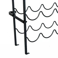 HomCom 60-Bottle Low Profile Wall Mounted Wine Bottle Storage Display Rack(m-9)