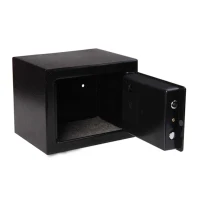 HomCom 9" x 7" x 7" Steel Electronic Digital Security Safe - Black(m-6)
