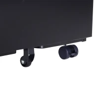 HomCom 24" Steel 3 Drawer Locking File Cabinet on Wheels - Black(m-10)