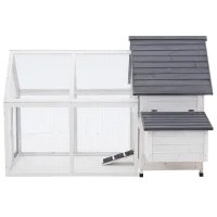 PawHut 48" Wood Outdoor Chicken Coop House with Nesting Box(m-8)