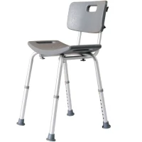 HomCom Adjustable Medical Bathtub Safety Stool Bench Shower Seat Chair - Gray(m-1)