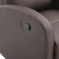 HomCom Modern PU Leather Living Room Manual Recliner Lounger Sofa Chair - Brown(m-11)