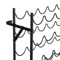 HomCom 60-Bottle Low Profile Wall Mounted Wine Bottle Storage Display Rack(m-10)